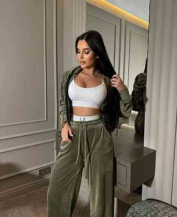 Женский прогулочный костюм тройка: кофта топ и штаны велюр + микродайвинг Одесса