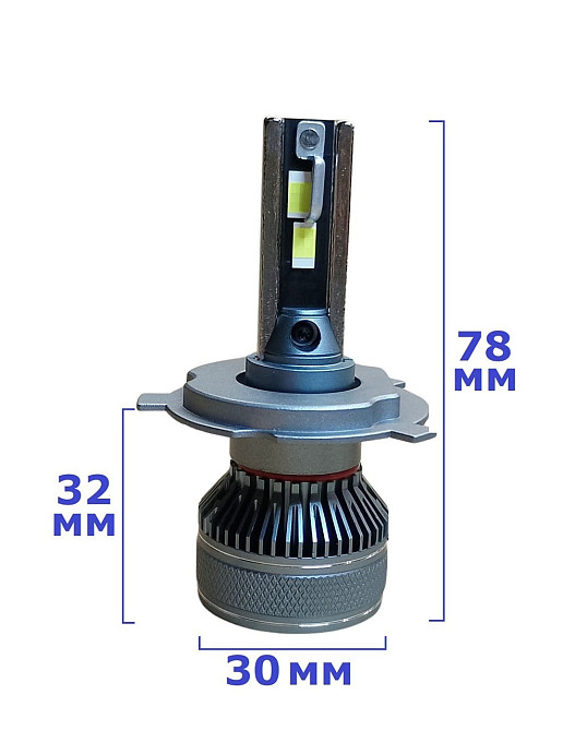 Комплект світлодіодних ламп BAXSTER PL Power Light H4 (P43t) Canbus 6000K 12V Харків - фото 5