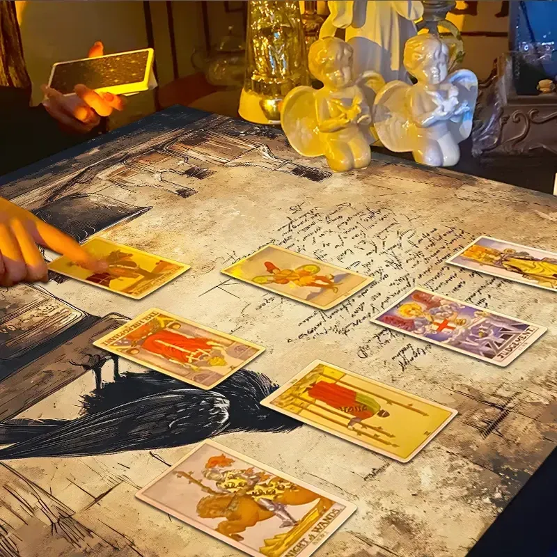 Скатертина для Таро та ритуалів 49×49 см – готичний декор, атрибутика для магії, кристалів і фотосесій Київ - фото 2
