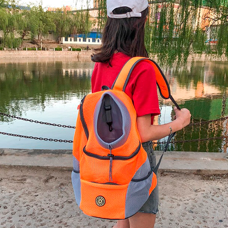 Рюкзак-переноска для кошек и собак Venxius D-07 Orange L Київ - фото 6