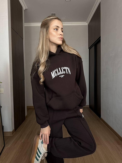 Женский теплый прогулочный костюм двойка: кофта и штаны турецкая трехнить на флисе 48/52 Одесса - изображение 5