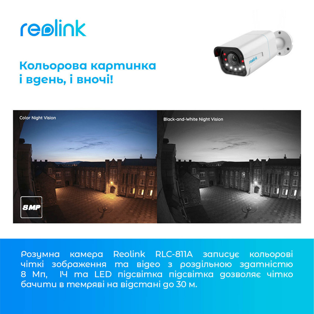IP-камера Reolink P430 (RLC-811A) white Харків - фото 8
