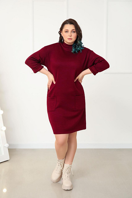 Теплое платье из двухсторонней ангоры 