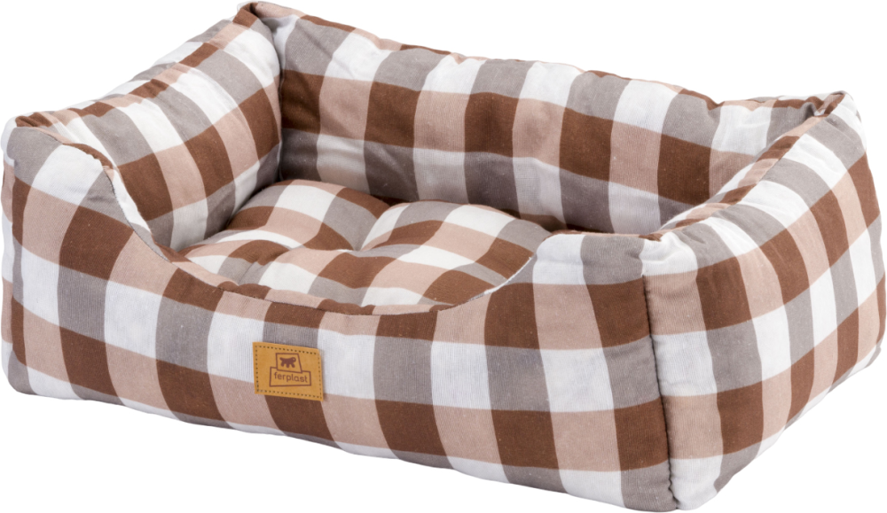 Лежак — диванчик для собак і кішок Ferplast Coccolo C (Ферпласт Кокколо С) 55 x 45 x h 20 cm — COCCOLO C 50, Коричневий Запоріжжя - фото 1