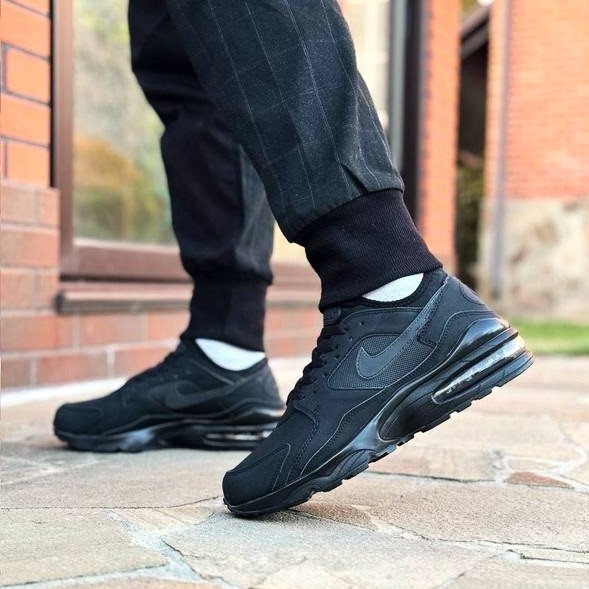 Чоловічі Чорні Термо Кросівки Nike Air Max Шкіряні Найк Єврозима (розміри: 41,42,43,44,45) — 93-1 Відео Огляд Дніпро - фото 2