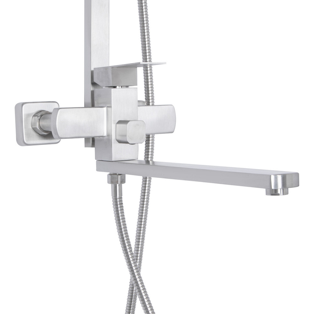 Душова система універсальна Lidz Kubis 1033 на три споживачі (з виливом) (k35) LDKUB1033NKS46110 Nickel Київ - фото 3