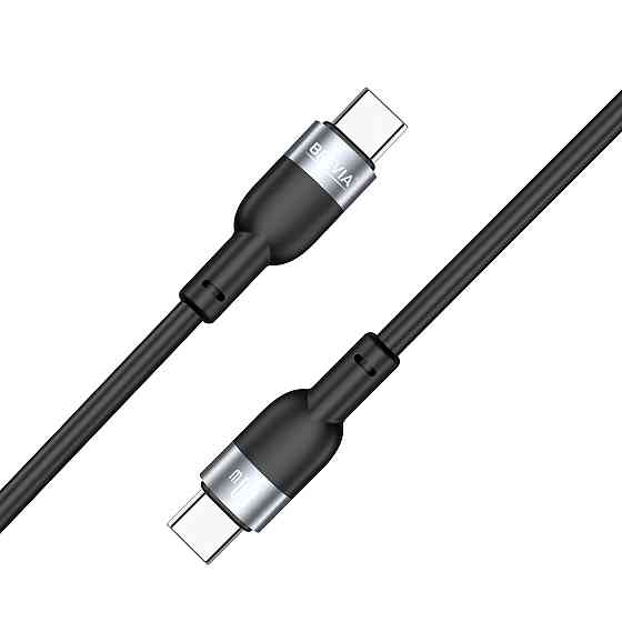Кабель Brevia Type-C to Type-C 60W 1,2м, чорний ZIP (52120BCCZ1) Львів