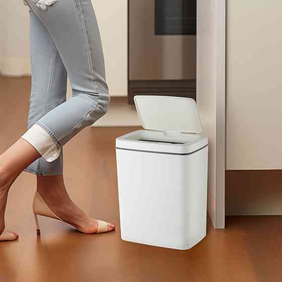 Відро для сміття сенсорне прямокутне Mixxus WAVE-TC0110 White 10 л колір білий (MI7073) Харків