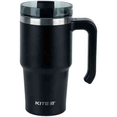 Термокружка Kite з ручкою 600 мл чорна (K24-1207-1) Вінниця