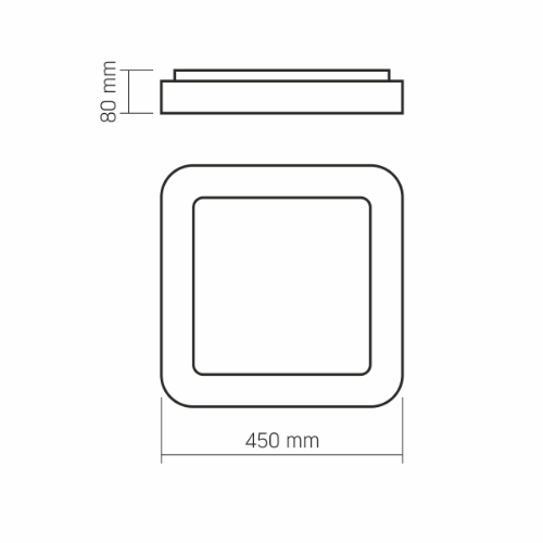 LED Світильник накладний 72W 2700-6000К 4700Lm 220V квадратний білий VLE-ESC-72W Videx Житомир