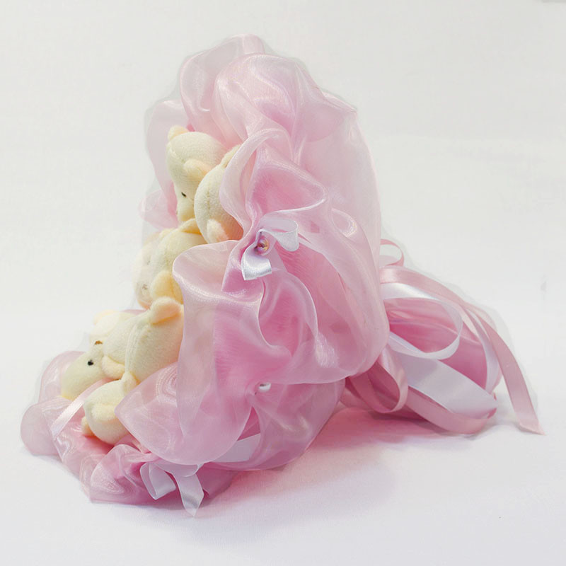 Букет з іграшок Ведмедики ніжно-рожевий 5347IT з 11ю іграшками Вінниця - фото 2