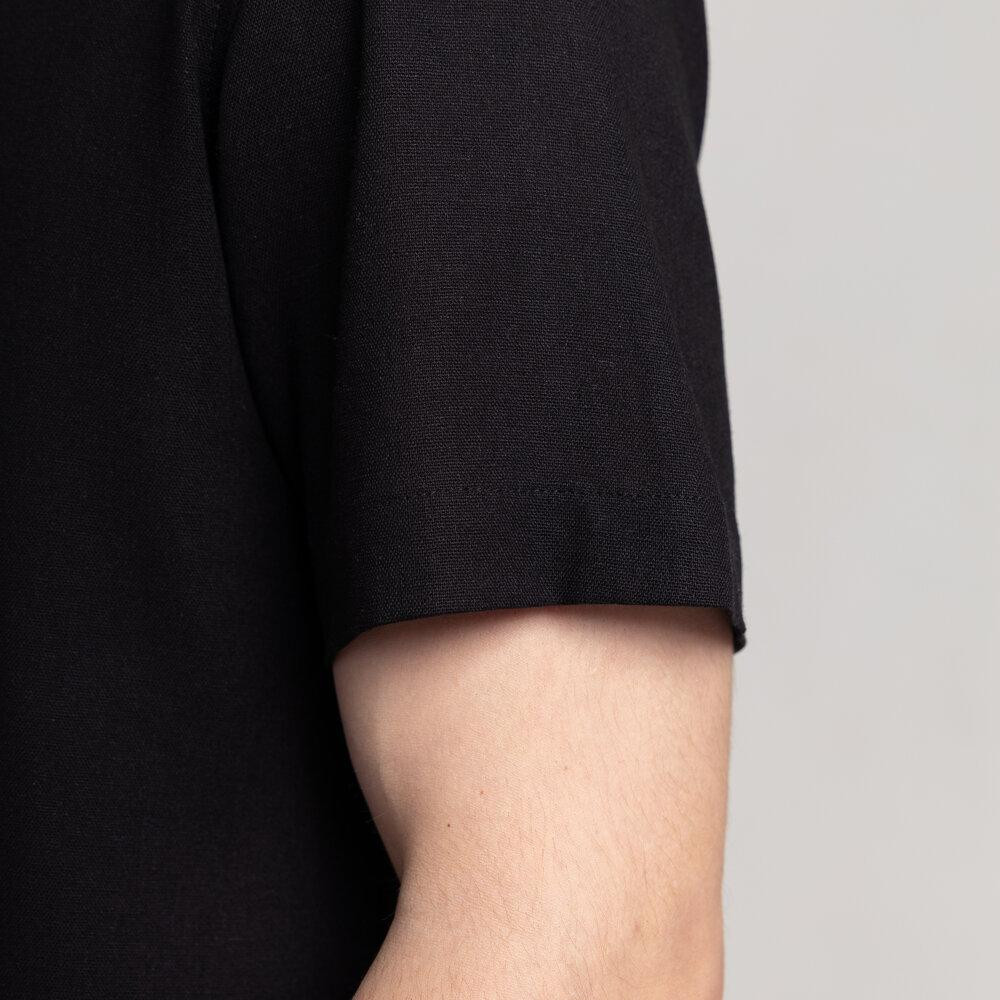 Чоловіча сорочка з коротким рукавом чорна Pobedov Marsel Київ - фото 8