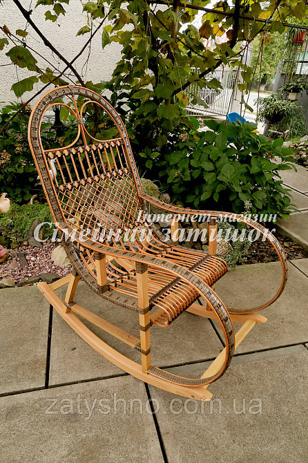 Кресло качалка светло коричневая Киев - изображение 2