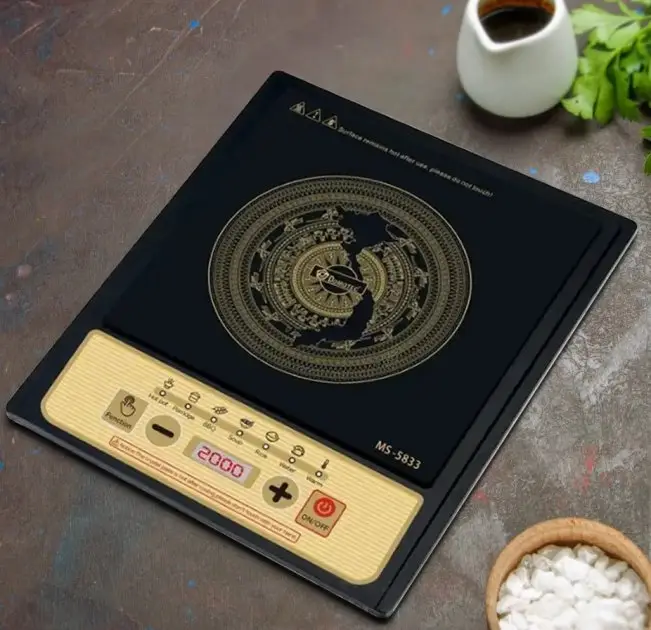 Настільна індукційна електроплита Domotec MS-5833 2000Вт, сенсор, чорна, 1 конфорка Одеса - фото 1