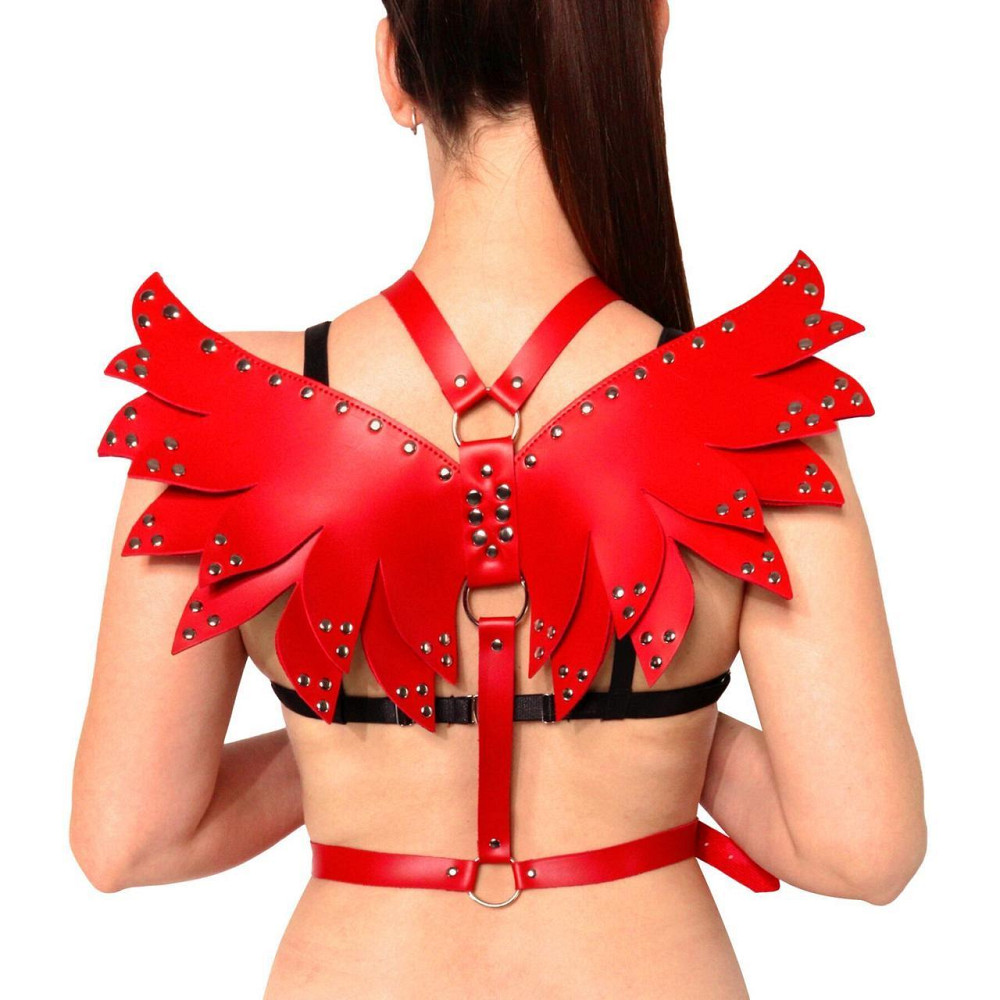 Жіноча портупея Art of Sex - Wings червона L-2XL, екошкіра Sex Aura Київ - фото 1