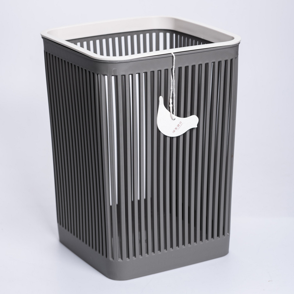 Сіра корзина для сміття 8 л в офіс 22×22×30 см Київ - фото 4