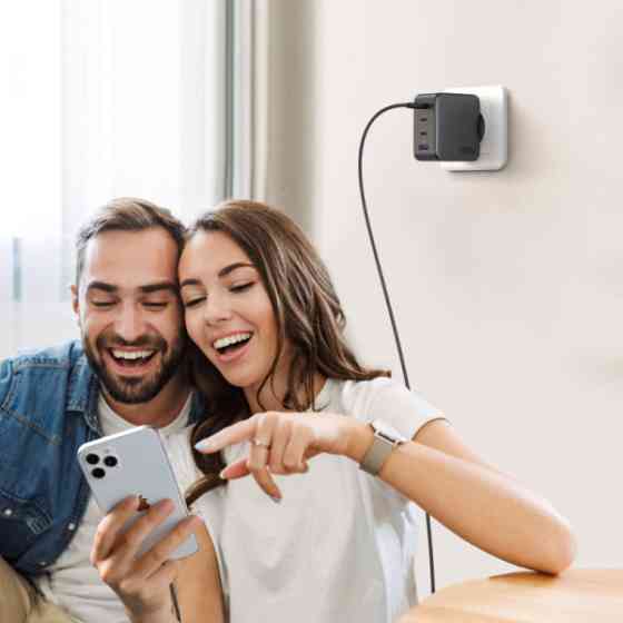 Зарядний пристрій 3xUSB 100W (3xType-C+USB QC4+) Tech Fast GAN Charger чорний CD226 Ugreen (40747) Киев