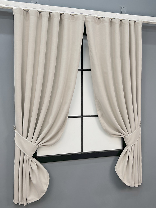 Комплект коротких штор VR-Textil Блекаут двухсторонний Scandi № 1902ш Таш 130х170 см 2 шт (35-0447) Киев - изображение 2