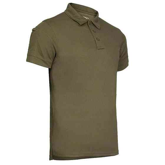 Мужская военная футболка Quickdry олива летняя тактическая футболка поло для ЗСУ качественная прочная Львов