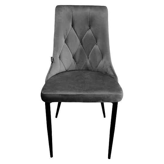 Крісло стілець для кухні обіднє Bonro B-426 велюр сіре Київ