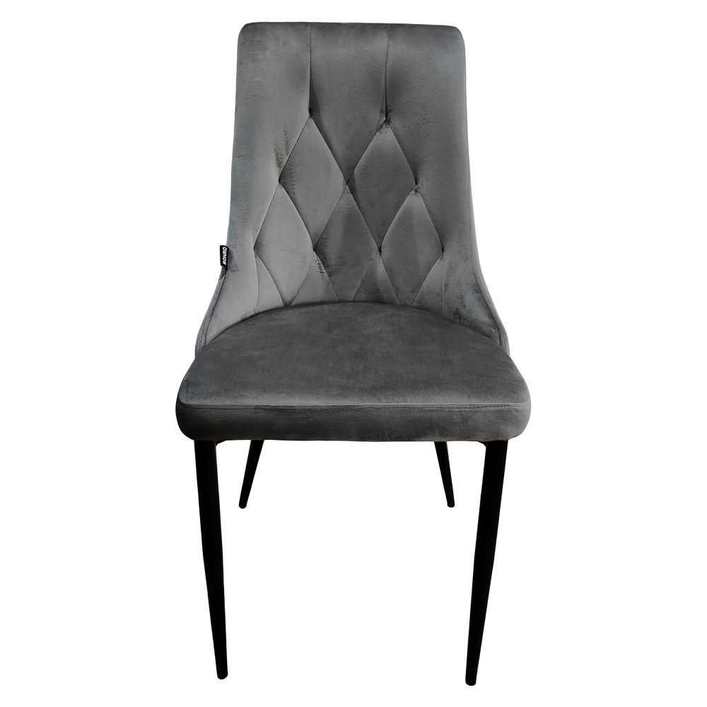 Крісло стілець для кухні обіднє Bonro B-426 велюр сіре Київ - фото 3