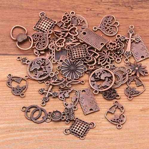 Набір підвісок металевих 100г, шарми шарміки, Змішані, мідь Вінниця