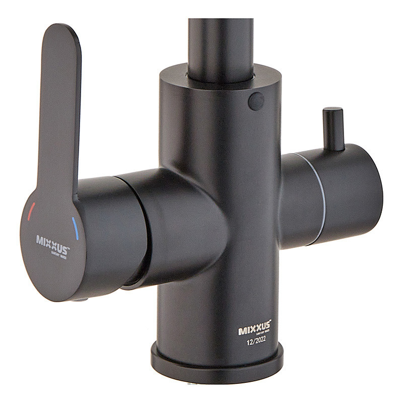 Кухонный смеситель Mixxus DAX-021-G Black из нержавеющей стали с выходом для питьевой воды (MI6078) Харьков - изображение 3