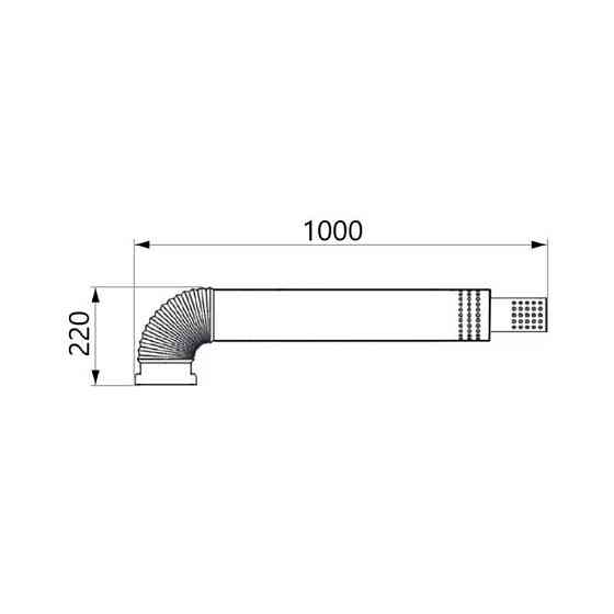 Комплект коаксиальный Thermo Alliance для турбированой газовой колонки 1000 мм, 60/90 Киев