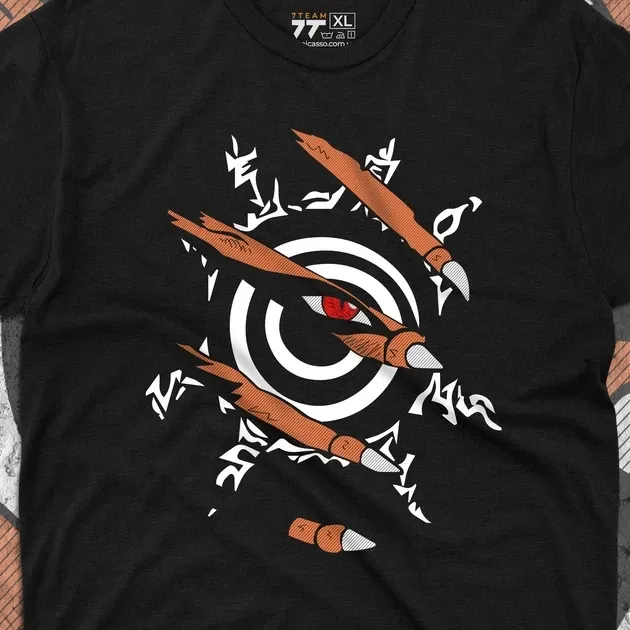 Футболка для подростка мальчика с принтом Наруто Печатка Дев'ятихвостого Размер 160 Anime10298 Днепр - изображение 4