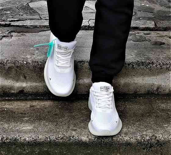 Кроссовки Adidas Белые Мужские Адидас Изи Boost (размеры: 40,41,42,43,44) Днепр