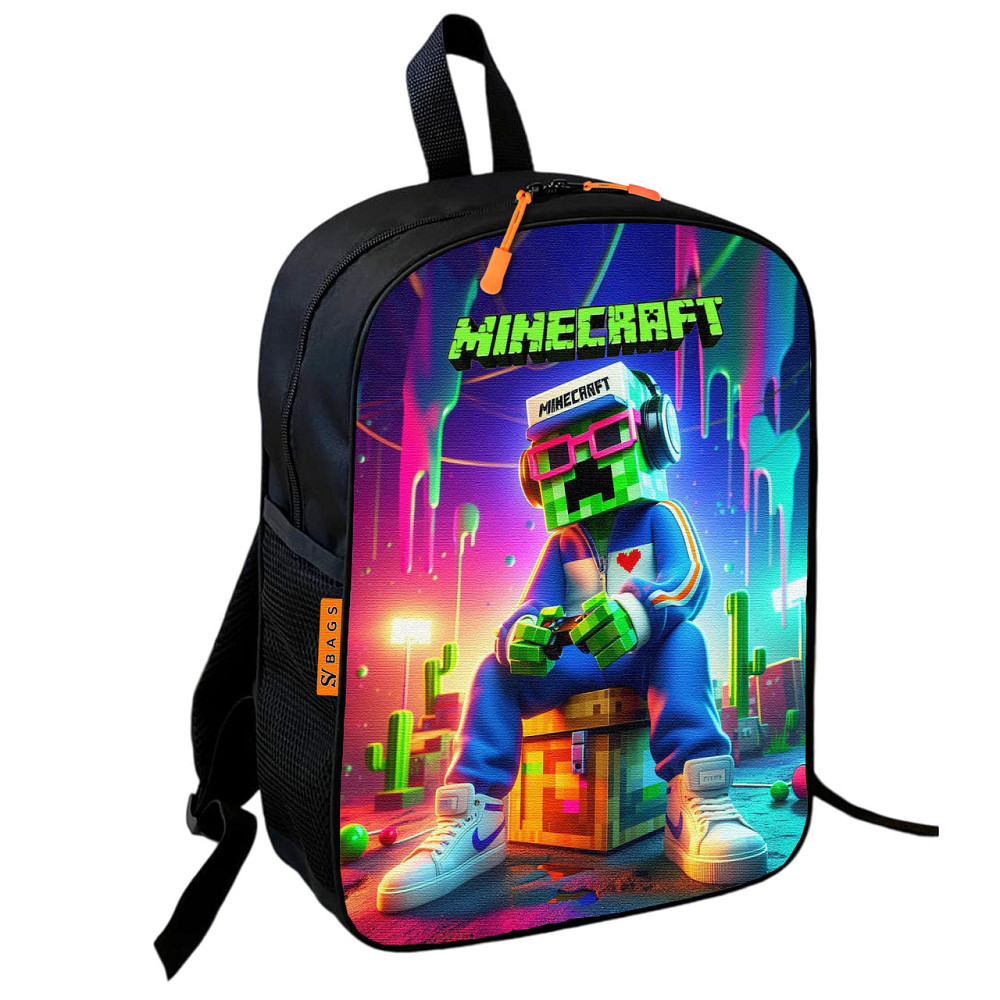 Рюкзак шкільний Minecraft - Кріпер сидить в окулярах і кепці, 36×27 см для хлопчика (01752) Київ - фото 1