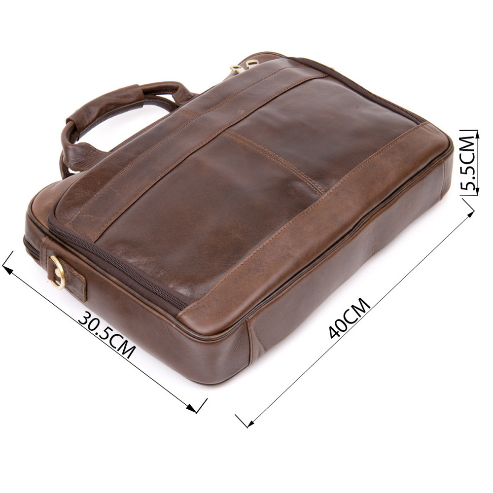 Сумка для ноутбука Коричнева (Vintage) Київ - фото 7