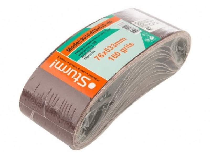 Шліфлента Sturm, 76x533, зерно 180, 10 шт 9010-B76x533-180 (читувати опис) Рівне - фото 1