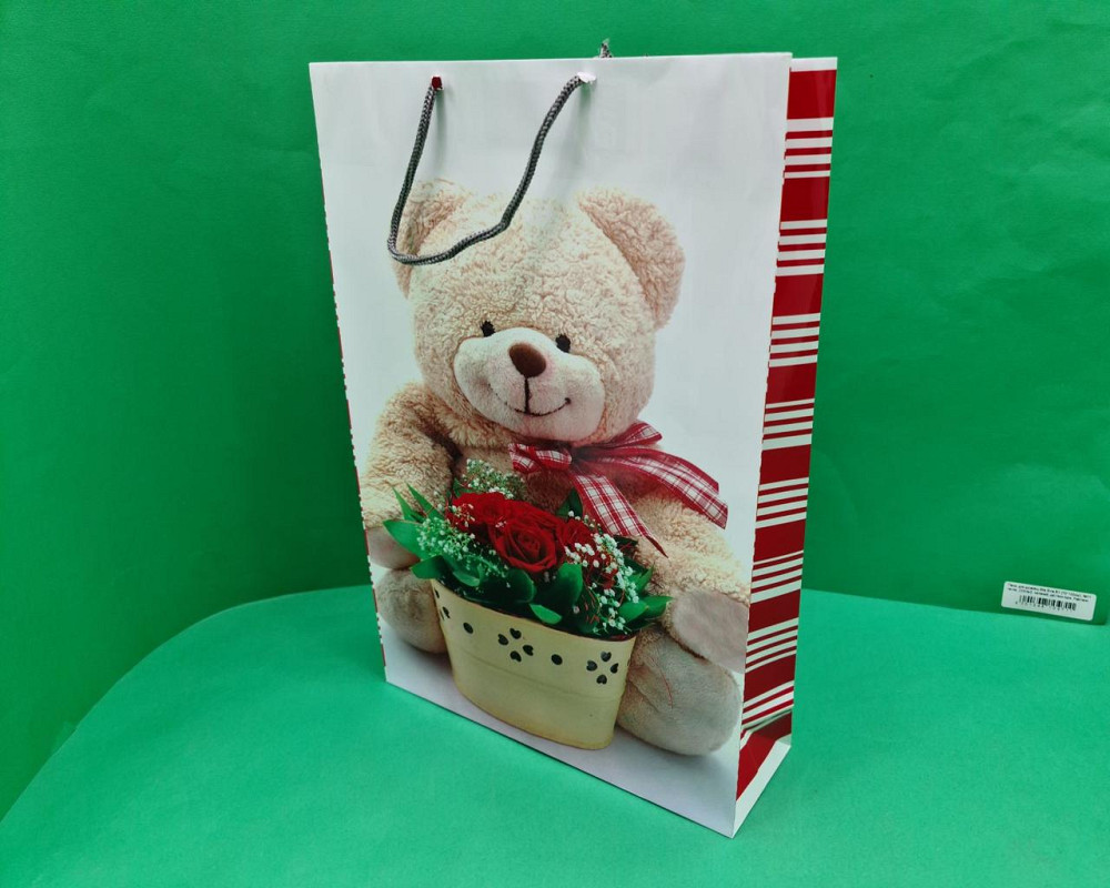 Большой бумажный пакет вертикальный  25/37/8(артBV-027) (12 шт) Харьков - изображение 1