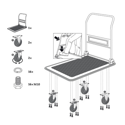 Візок вантажний Stanley до 300кг, розмір платформи 91х61см (SXWT-PC528) Вінниця - фото 5