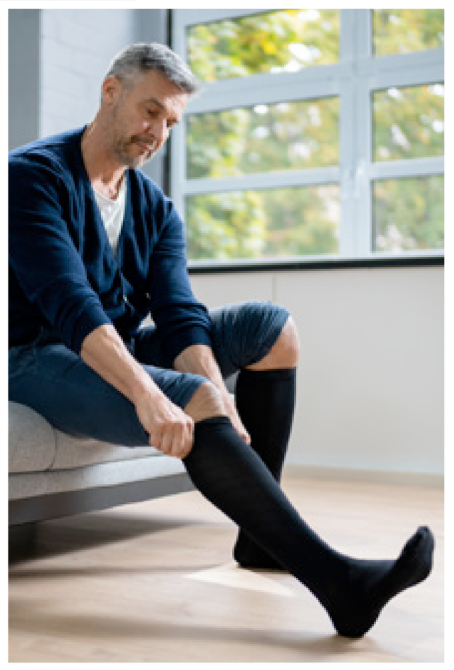 Гольфы компрессионные медицинские 2 класс COMPRESSANA LEGANZA 0260, закрытый носок, цвет чёрный Днепр - изображение 5