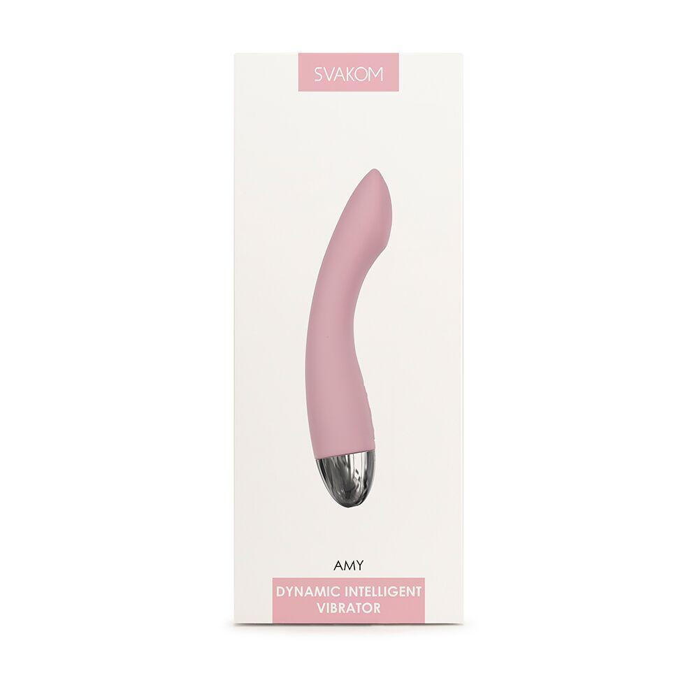 Вібратор для точки G з інтелектуальним режимом Svakom Amy Pale Pink Sex Aura Київ - фото 8