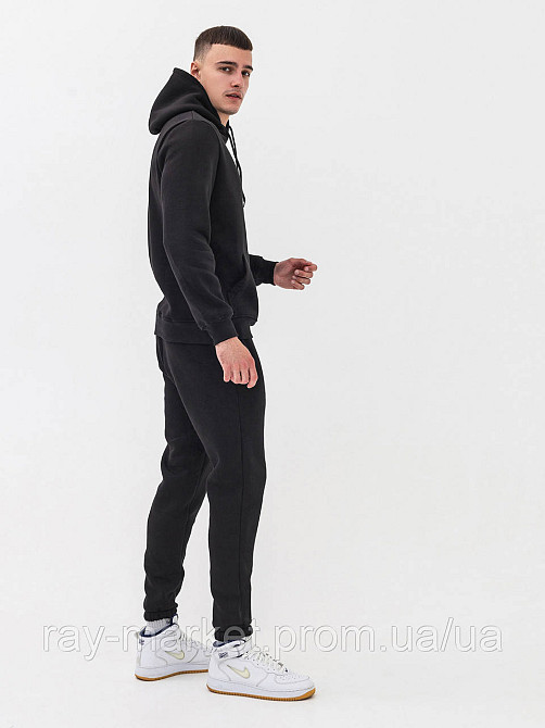 Костюм худі та штани Ray Basic чоловічий утеплений чорний (U0801М-Black) Київ - фото 2