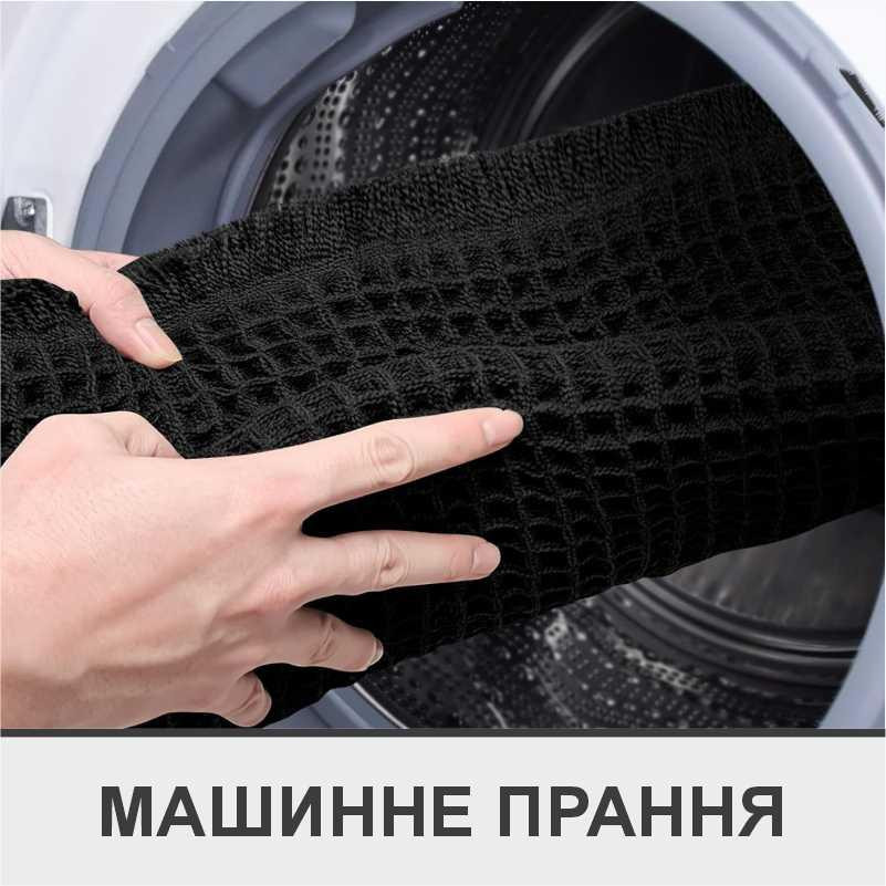 Набор ковриков для ванной/туалета вафельный Lovely Svi 2шт: 50 x 80 см Черный (1217255) Киев - изображение 3