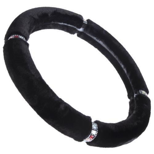 Чохол на кермо VLOD-F93 BK/BK M чорний з боковинами та мехом Харків - фото 5