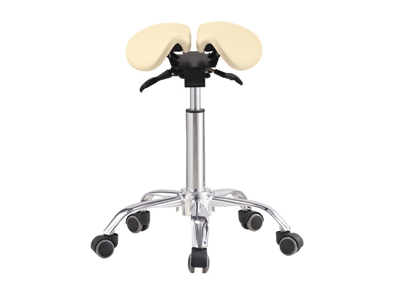 Стілець-сідло для майстра 4008, роздільне сидіння, 2 регулювання Бежевий Київ - фото 1