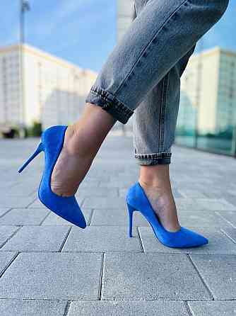 Comer Туфлі жіночі COMER сині еко-замша 36р. каблук 11см (4785) Коломия
