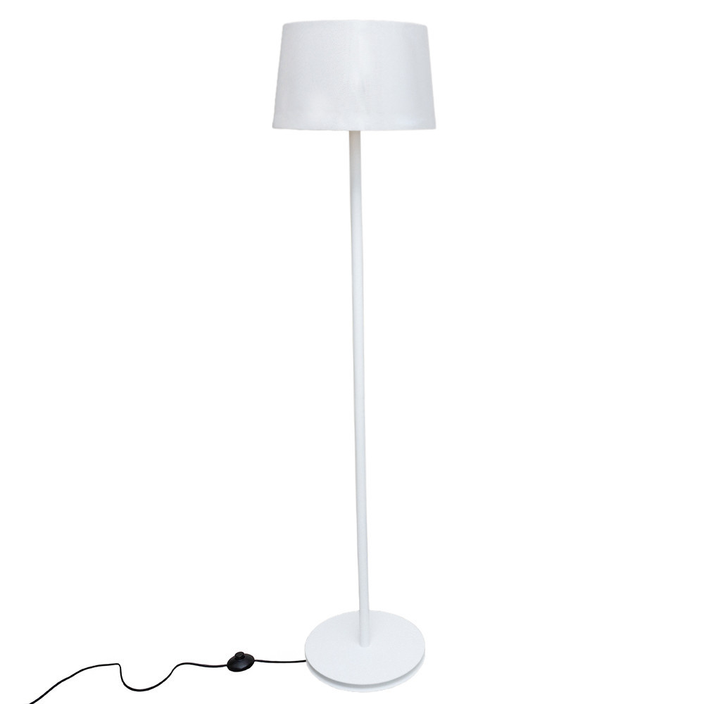 Торшер MSK Electric Palermo с белым плафоном из ткани под лампу Е27 с белым основанием NL 3621 WH+WH Одесса - изображение 2