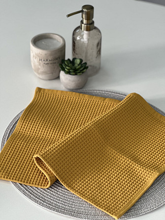 Вафельний рушник Ideal Textile 40х60 см 240 г/м2 (56860817) Гірчичний Чернівці - фото 9