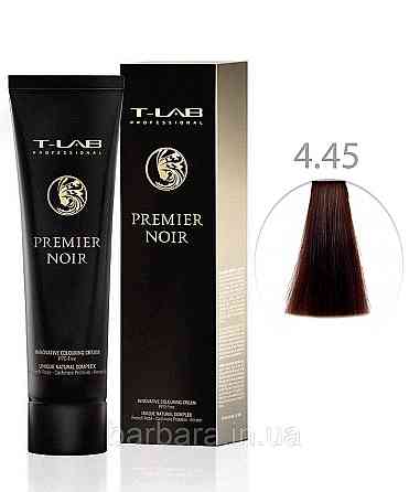 Крем-краска для волос T-LAB Professional Premier Noir Colouring Cream 4.45 шатен темный макагон Киев