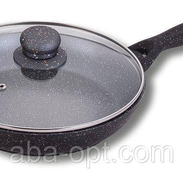 Сковорода с крышкой гранитное антипригарное покрытие с крышкой Ø 20 см (шт).Aba-Opt Одесса - изображение 1