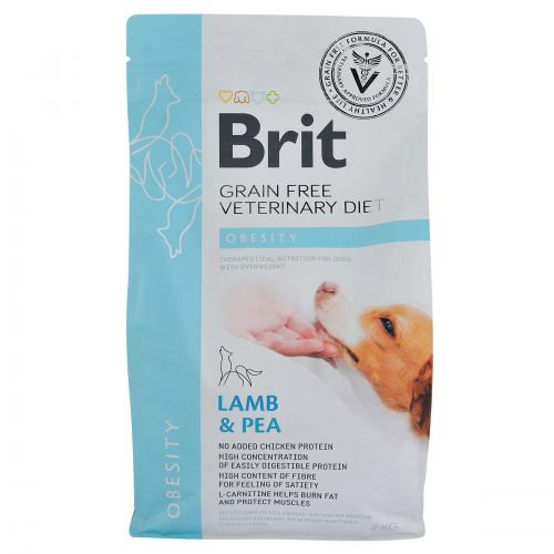 Корм сухий Brit Grain Free VetDiet Dog Obesity для собак для корекції ваги беззерновий з ягням індичкою та горохом 2 кг Київ - фото 3