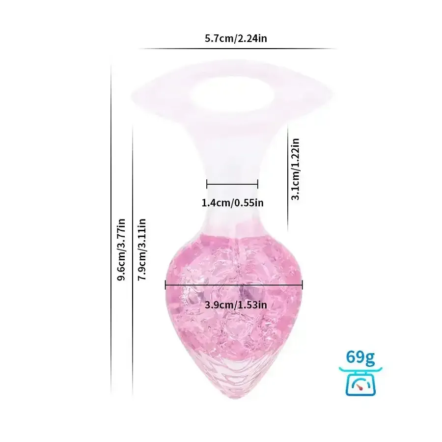 Анальная пробка Liebe Seele Heart-shaped Crystal Anal Plug - Pink Medium Львов - изображение 6