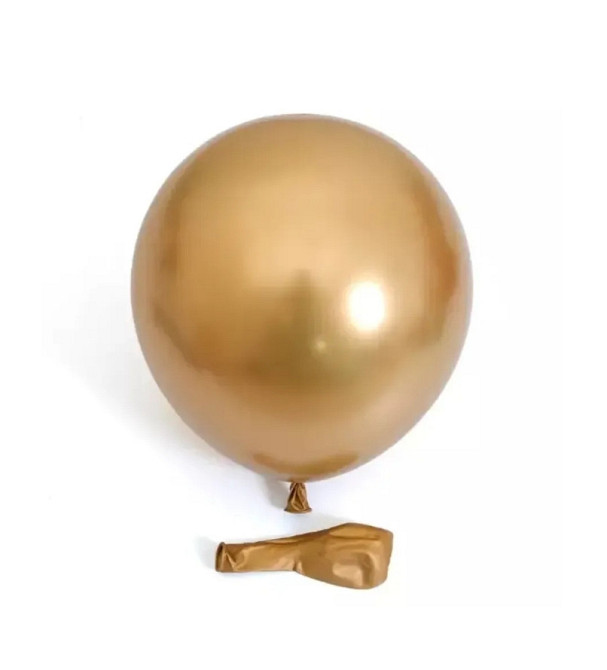 Латексна кулька золото хром 12'' 30см Киев - изображение 1