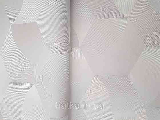 Шпалери метрові вініл на флізелін Erismann Nature soul геометрія 3д фігури смуги бежеві пісочний сріблясті Київ